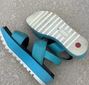 HUNTER Original Leather Platform Sandals Women’s Size 9 10 Turquoise thumbnail 7