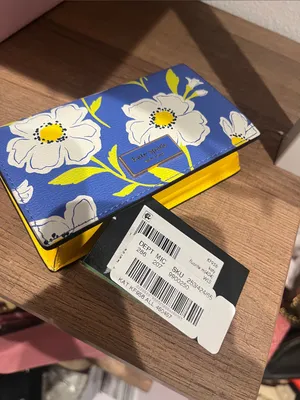 Kate Spade Katy Sunshine Floral Textured Leather Small Bifold Snap Wallet NWT thumbnail 7