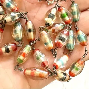 Colorful beaded necklace thumbnail 3