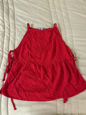 Velvet Moon Red Babydoll Tank Top thumbnail 2
