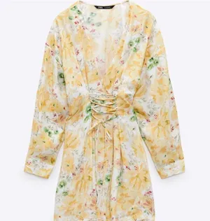 ZARA Floral Dress thumbnail 1