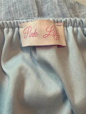 Pink Lily Light Blue Tiered Sundress Size M thumbnail 6