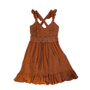Sincerely Jules coral mini dress with crochet waistband Size Medium thumbnail 2