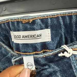 Good‎ American Cotton Rock Y2K Studded Asymmetrical Mini Skirt 6 Blue thumbnail 5