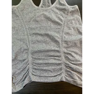 Athleta Fastest Track Medium‎ Seamless Ruched Tank Top Gray Athleisure thumbnail 6