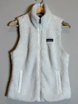 Patagonia Los Gatos Teddy Vest Women's Small Birch White Full Zip Outdoor Hiking thumbnail 3