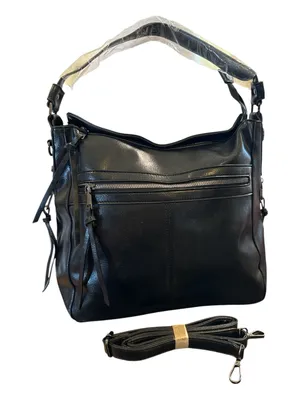 Classic Black Women’s Hobo Bag - Versatile Everyday Tote thumbnail 1