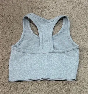 Grey Boutique Racerback Crop Tank Top Multiple Size XS thumbnail 2