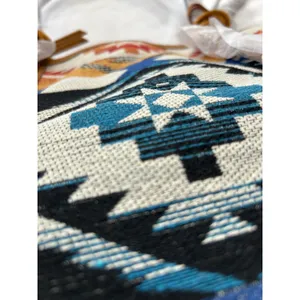 Fossil Sydney Canvas Tote Purse Aztec Southwestern Boho Geometric Zip Top NWT thumbnail 7