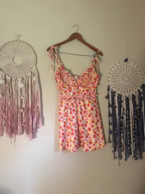 For Love And Lemons Painterly Floral Mini Dress Size Small thumbnail 4