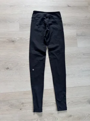 Lululemon Rare Discontinued black moto panel leggings thumbnail 4