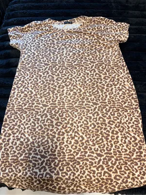 Cotton On Leopard Print Short Sleeve Dress - Brown & Cream thumbnail 2