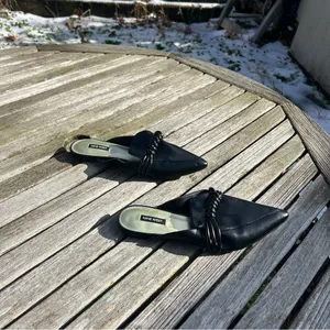 Nine West Aliby Pointed Flat‎ Mules Womens 9.5 Black Slip On Casual Shoes thumbnail 2
