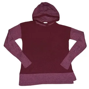 Smartwool Hoodie Colorblock Women S Burgundy Merino Wool Blend Pullover Gorpcore thumbnail 1