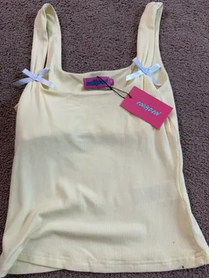 Edikted Top Yellow Tank with bows thumbnail 1