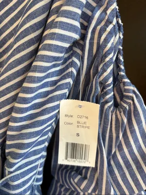 NWT Alexia Admor Sweetheart Drop Sleeve Dress Blue White Stripe Size Small thumbnail 5