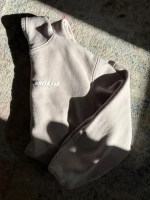 Beige White Fox Hoodie thumbnail 2