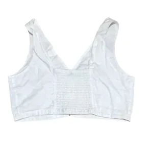 Madewell Gwen Crop Vest Top Womens Size 10 White Button Front V-Neck thumbnail 2