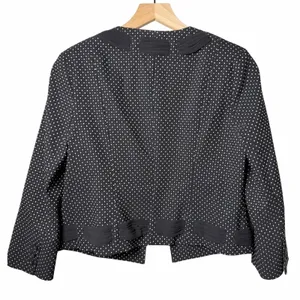 Cabi Polka Dot Jacket Black White Stretch 3/4 Sleeve Jacket Blazer Size 8 thumbnail 2