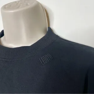 Lunya Cozy Fleece Crew Black Oversized Sweatshirt sz XS S thumbnail 4