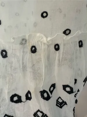 Derek Lam Crosby babydoll top eyelet white navy tie soft and pretty size 10 thumbnail 8
