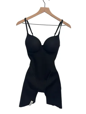 Skims Ultimate Body Push-Up Enhancing Padded Midthigh Bodysuit Small Onyx New thumbnail 5