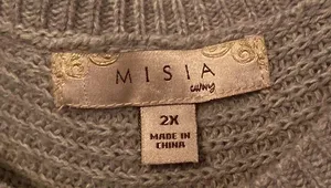 Misia Curvy Women’s Plus Size Half Sleeve Knit Sweater Size 2X thumbnail 2