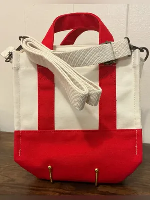 A Rare NWT Canvas Cotton Vans Lil Pergs Tote Bag Crossbody Handbag Bag thumbnail 3