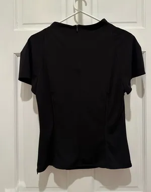 Zara Mock Neck Short Sleeve Top thumbnail 1
