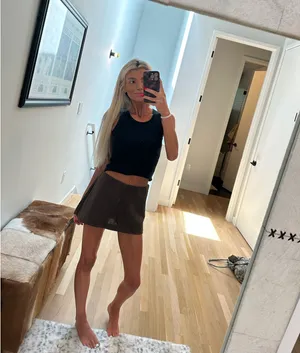 Free People Freest Brown Linen Mini Skort thumbnail 2