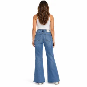 Express 70s Flare Jeans Womens Size 14R Blue Denim Y2K Western Boho Festival thumbnail 5