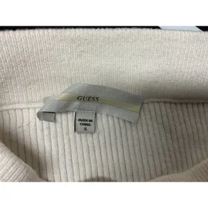 Guess Womens Skirt Ribbed Knit Ruched Side Cream Small thumbnail 7
