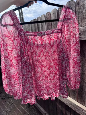 Dear John Red Quarter Sleeve Blouse thumbnail 2