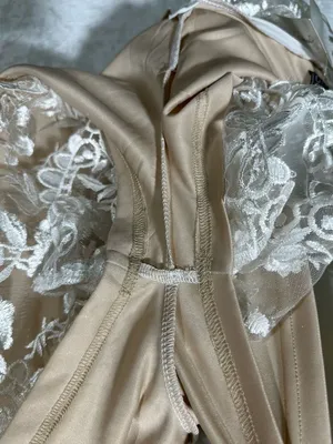 Blithe Rose Floral V Neck Corset Back lace Long sleeve Romper NWT size Small thumbnail 9