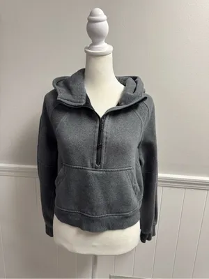 Lululemon Scuba Oversize Half 1/2 Zip Hoodie Sweatshirt Gray Grey XS/S thumbnail 11