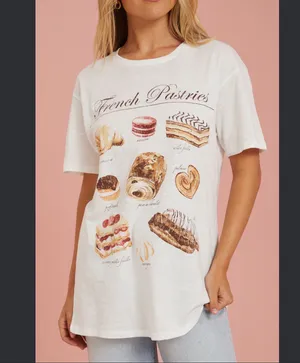 Altard state French pastries oversized graphic tee thumbnail 2