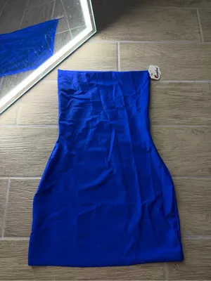 Strapless candyland blue extra mini Bodycon Dress Size undefined thumbnail 3