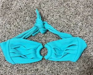 Kulani Kinis Teal Bandeau Bikini Top thumbnail 1