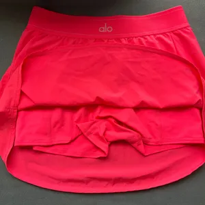 Alo Yoga Match Point Tennis Skirt Fluorescent Pink Coral M thumbnail 6