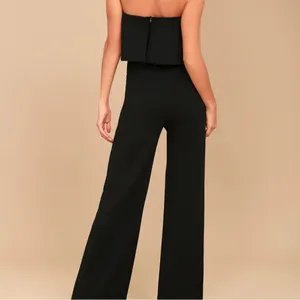 Lulu’s Power of Love Black Strapless Jumpsuit Size: M thumbnail 3