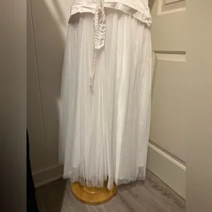 HUTCH $280 ANTHROPOLOGIE White Tulle Vest Dress Size 2 Coquette‎ Wedding Bride thumbnail 5