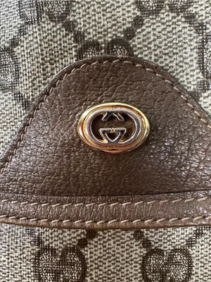 Gucci Beige GG Canvas Crescent Crossbody with Green and Red Web Strap thumbnail 8