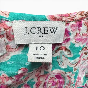 J.Crew Printed Ruffle Midi Dress Blue Pink Floral 10 thumbnail 6
