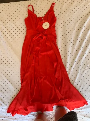 NWT Red Maxi Dress Size 2 thumbnail 1