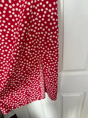 Red Floral Midi Dress thumbnail 2