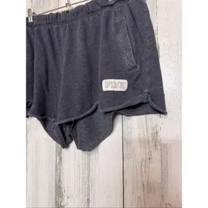 Victoria’s Secret PINK Lounge Shorts Women’s Large Black Scallop Hem Pocket Logo thumbnail 4