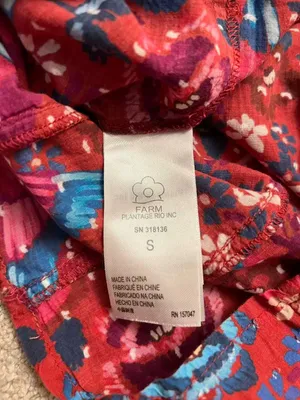 NWOT Farm Rio Cotton Floral Birds Blouse Size S thumbnail 11