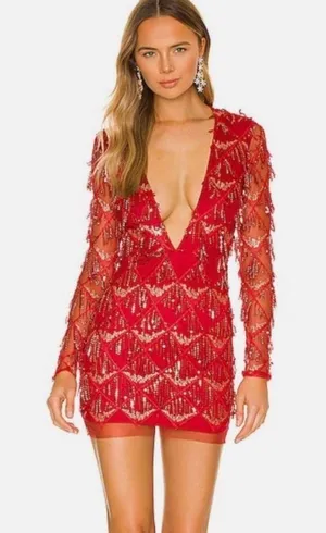 Revolve Red Mini Dress thumbnail 1