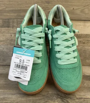 Reef Lay Day Seas Womens 9.5 Green Duo Suede Sneakers CJ7205 New thumbnail 1