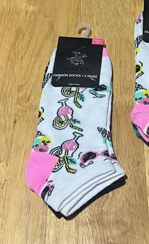 Beverly Hills Polo Club Drinks & Polka Dot Woman’s Fashion Socks NEW Size 5-9 thumbnail 1